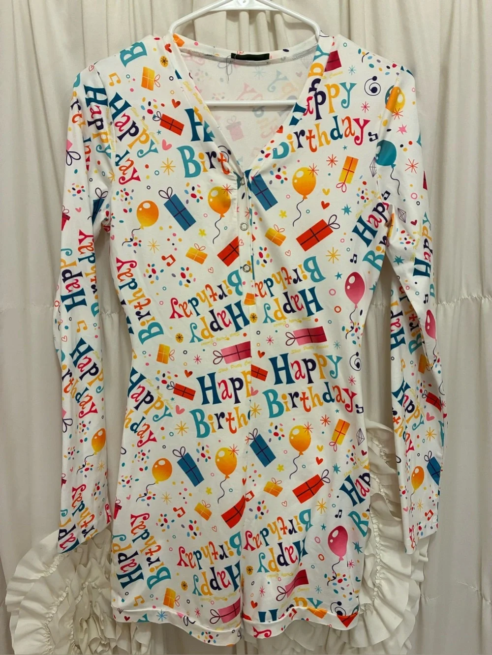 Birthday Party Long-Sleeve onesies - Multicolor🎉🎈🎉🎈🎉🎈🎉🎈